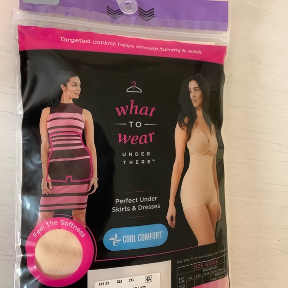 NWT Maidenform Woman's Flexees Cool Comfort Firm Hi Waist Boyshort Nude Size 2X - Picture 7 of 10